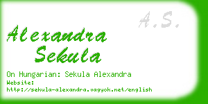 alexandra sekula business card